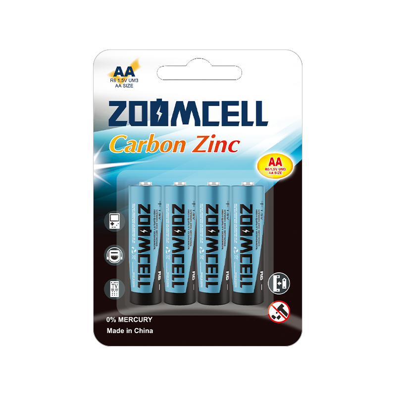 R6 UM3 AA 1,5V Ekonomická batéria zinku uhlíka 